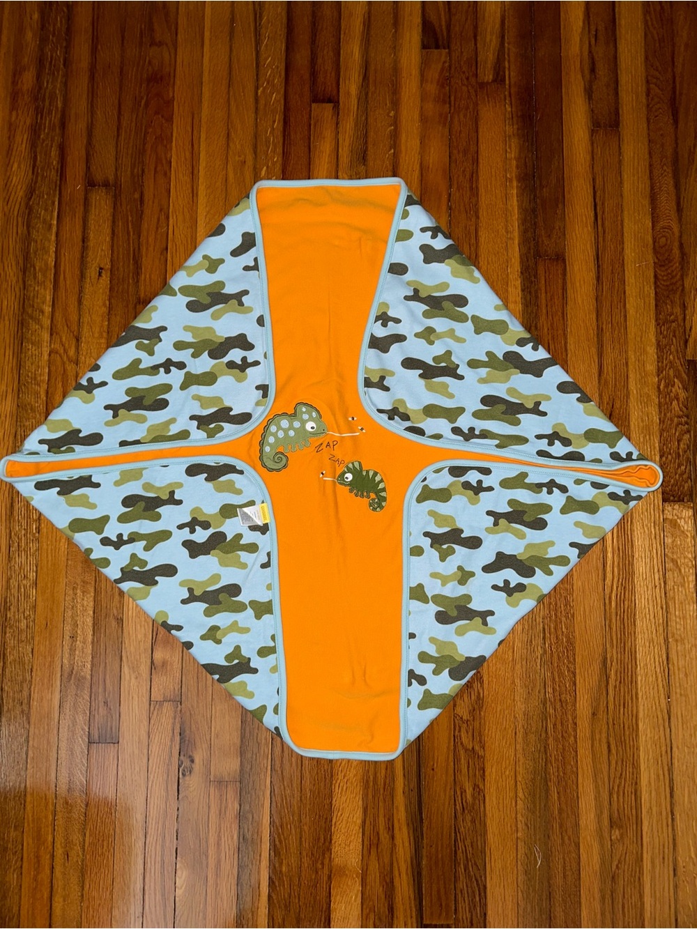 Gymboree Orange & Green Camo Blanket